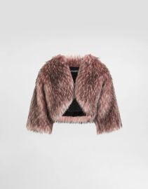 Short faux fur jacket in Pink for Women DolceampGabbana US at Dolce & Gabbana