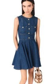 Short flared denim dress at Nordstrom