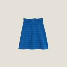 Short flared knit skirt at Sandro