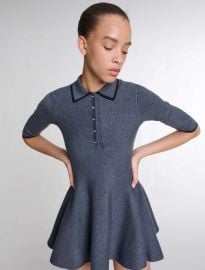 Short knit dress Black Gray For Women at Maje