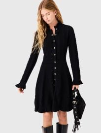 Short knit dress with buttons at Maje