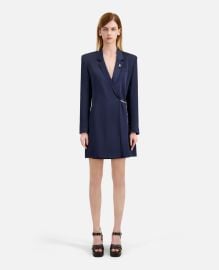 Short navy blue dress with chain The Kooples at The Kooples