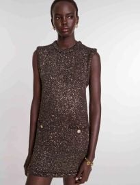 Short sequin dress Brown For Women at Maje