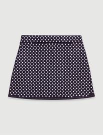 Short skirt with rhinestones Black Gray For Women at Maje