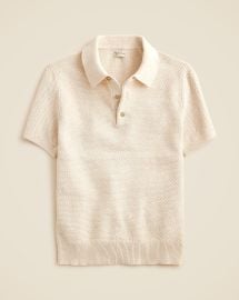 Short-sleeve Cotton Seed-stitch Sweater-polo For Men JCrew at J. Crew