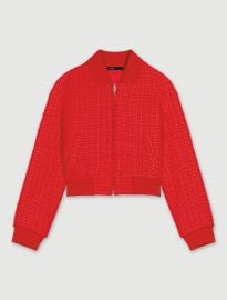 Short tweed jacket Red For Women at Maje