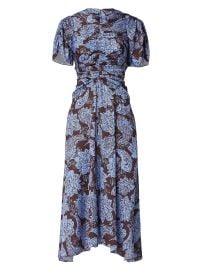 Shoshanna Anita Floral Ruched Midi Dress at Saks Fifth Avenue