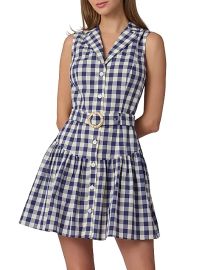 Shoshanna Natalila Gingham Mini Shirtdress | Saks Fifth Avenue at Saks Fifth Avenue