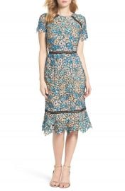 Shoshanna Octavia Lace Midi Dress at Nordstrom