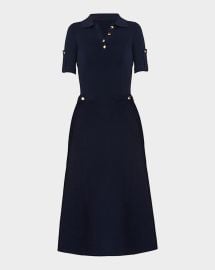 Shoshanna Saylor Button Embellished Knit Midi Dress at Neiman Marcus
