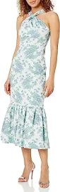 Shoshanna Women39s Lennox Floral Stretch Jaqaurd Midi Dress at Womens Clothing store at Amazon