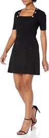 Shoshanna Women39s Liam Half Sleeve Fit-and-Flare Dress at  Womens Clothing store at Amazon