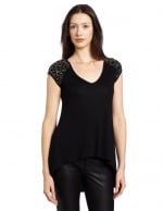 Shoulder stud tee by BCBGMAXAZRIA at Amazon