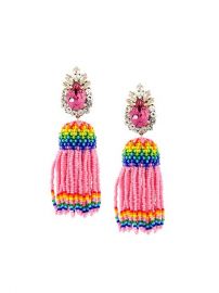 Shourouk   39 totem  39  Beaded Tassel Earrings - at Farfetch