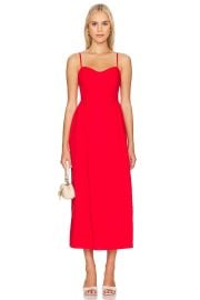 Show Me Your Mumu Allegra Midi Dress In Cherry Poplin at Revolve