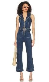 Show Me Your Mumu Jacksonville Cropped Jumpsuit In Lunar Blue at Revolve