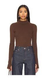 Show Me Your Mumu Layer Up Top In Winter Rib Chocolate at Revolve