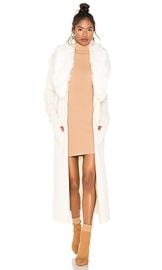 Show Me Your Mumu Lombardi Faux Fur Long Cardigan in Snowy White at Revolve