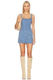 Show Me Your Mumu Steph Mini Dress In Gloomy Blue at Revolve
