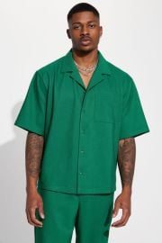 Show Up Short Sleeve Cuban Shirt - Green Fashion Nova at Fashion Nova