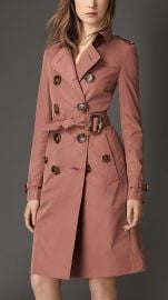 Showerproof Technical Trench Coat in Pale Redwood at Burberry