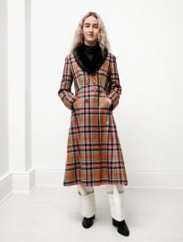 Shrimps Constantine A-Line Plaid Coat - PinkMulti at Garmentory