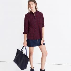 Shrunken Ex-boyfriend Shirt in Gingham Check  at Madewell