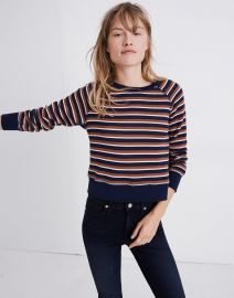 Shrunken Sweatshirt in Vicky Stripe at Madewell