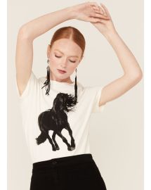 Shyanne Womens Black Ink Stallion Graphic Short Sleeve Tee  - Country Outfitter at Country Outfitter