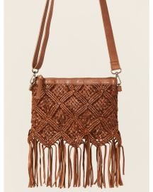 Shyanne Womens Western Heritage Woven Leather Fringe Crossbody Bag Boot Barn at Boot Barn