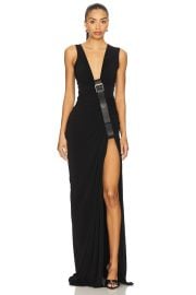 Sid Neigum Gathered Belt Dress In Black at Revolve