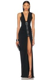 Sid Neigum Gathered Belt Dress in Black FWRD at FWRD