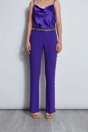 Side Button Crepe Pant Elie Tahari at Elie Tahari