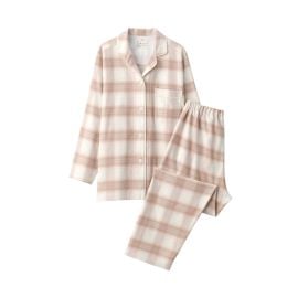 Side Seamless Flannel Pajamas Women39s Winter Pajamas MUJI USA at Muji