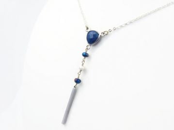 SiennaGraceJewelry Lapis Lazuli Y Necklace Lapis Necklace at Etsy