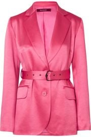 Sies Marjan - Terry belted satin blazer at Net A Porter