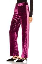 Sies Marjan Sonya Liquid Velvet Slim Pant in Raspberry   FWRD at Forward