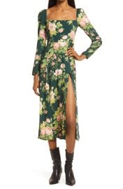 Sigmund Long Sleeve Midi Dress in Belvedere  at Nordstrom