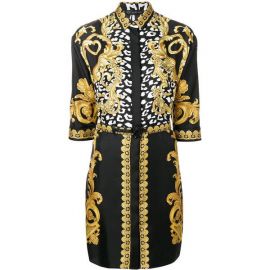 Signature Print Shirt Dress by Versace at Farfetch