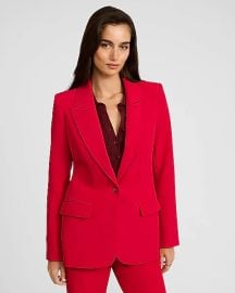 Signature Stretch Long Slim Blazer at Express