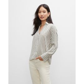 Signature Striped Silk Shirt at Club Monaco