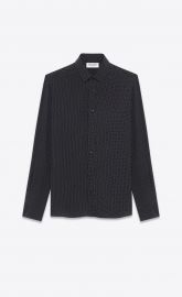 Signature Yves Collar Shirt by Saint Laurent at YSL