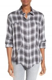 Signorelli Plaid Frayed Hem Shirt at Nordstrom