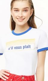 Sil Vous Plait Print Tee by Forever 21 at Forever 21