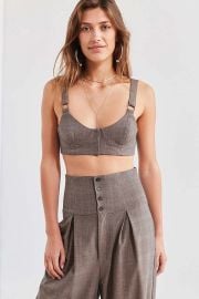 Silence + Noise Eloise Menswear Bustier Top at Urban Outiftters