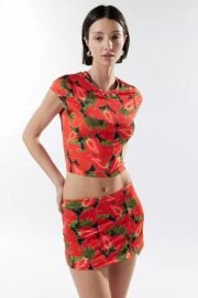 Silence Noise Ayla Strawberry Cropped Top And Mini Skirt Set at Urban Outfitters