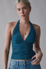 Silence Noise Club Classic Cropped Halter Top at Urban Outfitters