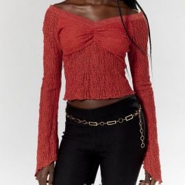 Silence Noise Delphine Semi Sheer Lace Top at Urban Outfitters