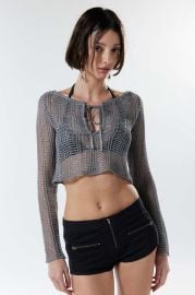 Silence Noise Mia Open Knit Reversible Sweater at Urban Outfitters