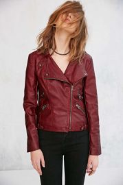 Silence and Noise Leather Moto Jacket at Urban Outfitters